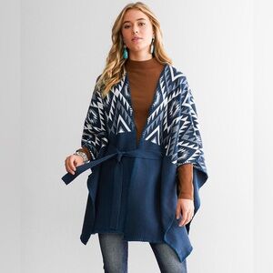 Ariat Dust Darlin Wrap Aztec Southwestern Belted Poncho L XL